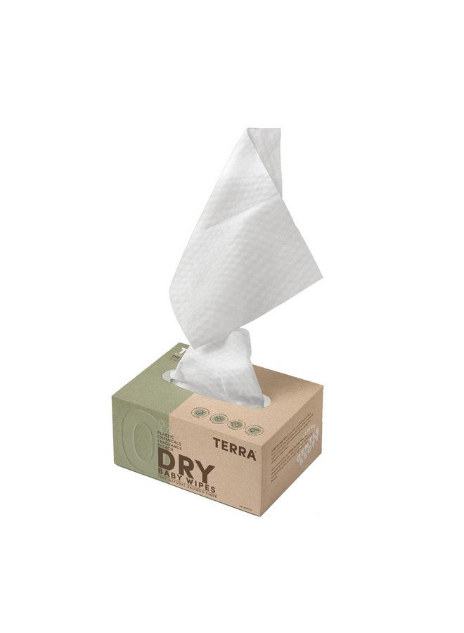Terra مناديل الأطفال الجافة من تيرا بامبو: مناديل ألياف البامبو القابلة للتحلل، بدون رائحة، للبشرة الحساسة، عبوة واحدة تحتوي على 48 مناديل - Image 4