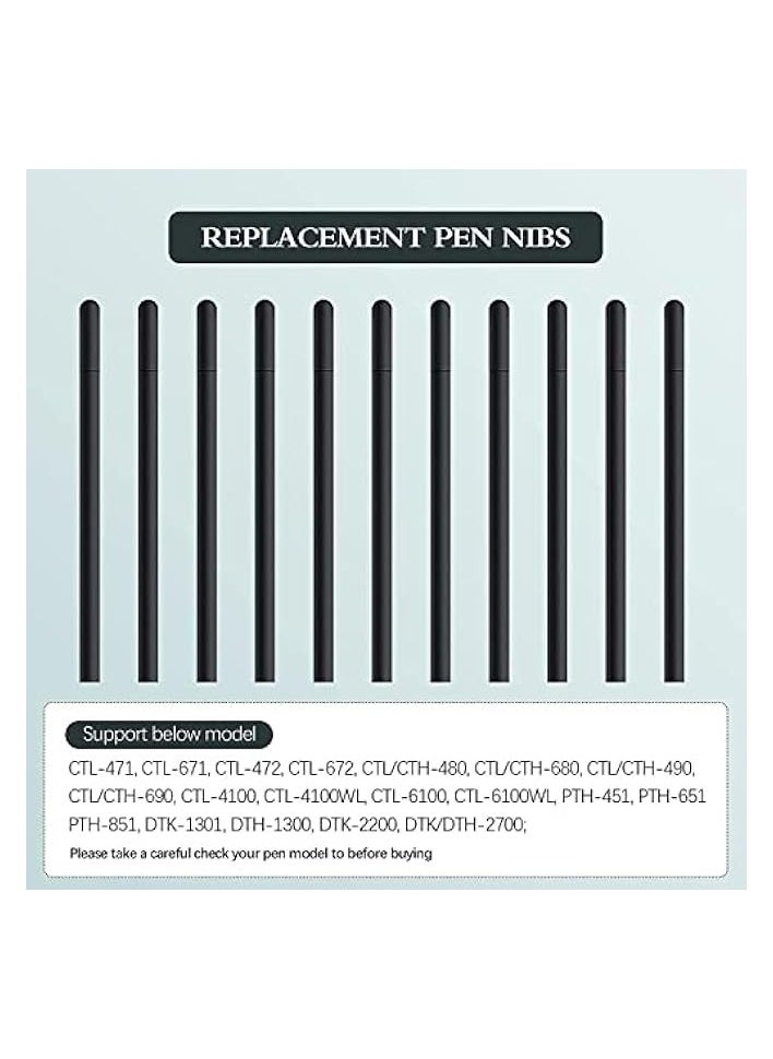 PROMASS Replacement Standard Pen Nibs Black Replacement Refill Pen Nibs Standard Nibs Drawing Pen Compatible with Wacom Bamboo Intuos CTL471 CTL671 CTL672 CTH480(20 Pieces)  - Image 4