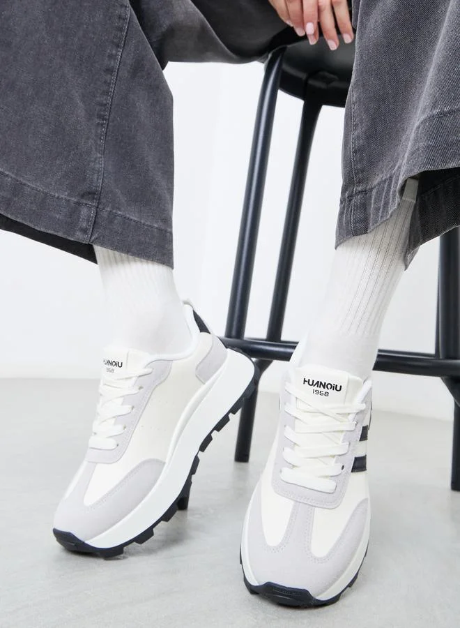 Styli Styli Women Sporty Striped Sneakers