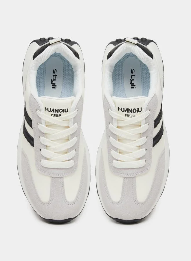 Styli Styli Women Sporty Striped Sneakers