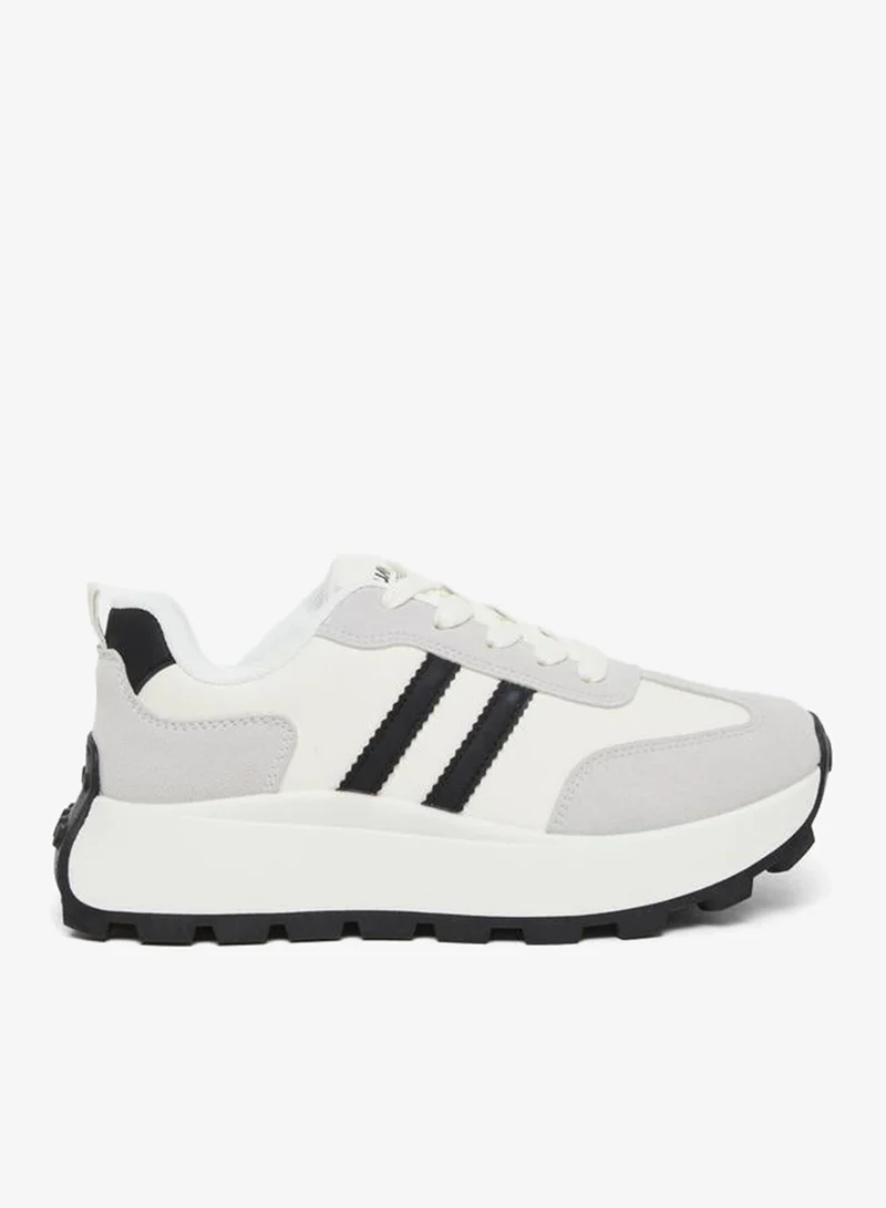 Styli Active Women Sporty Striped Sneakers