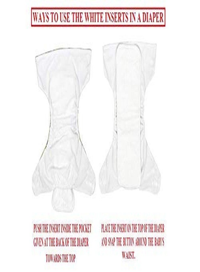 Alya 5 Layer White Microfiber Inserts Liners Wetfree Reusable Washable Cotton Diaper Nappy Inserts Natures Cloth Diaper Liner for Baby Cloth Diapers(PACK OF) (WHITE,PACK OF 2) - Image 3
