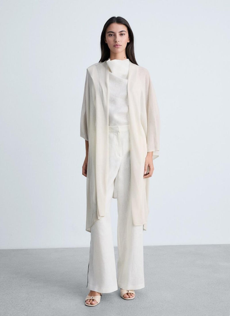 MANGO Casual Fine Knit Long Cardigan  - Image 1