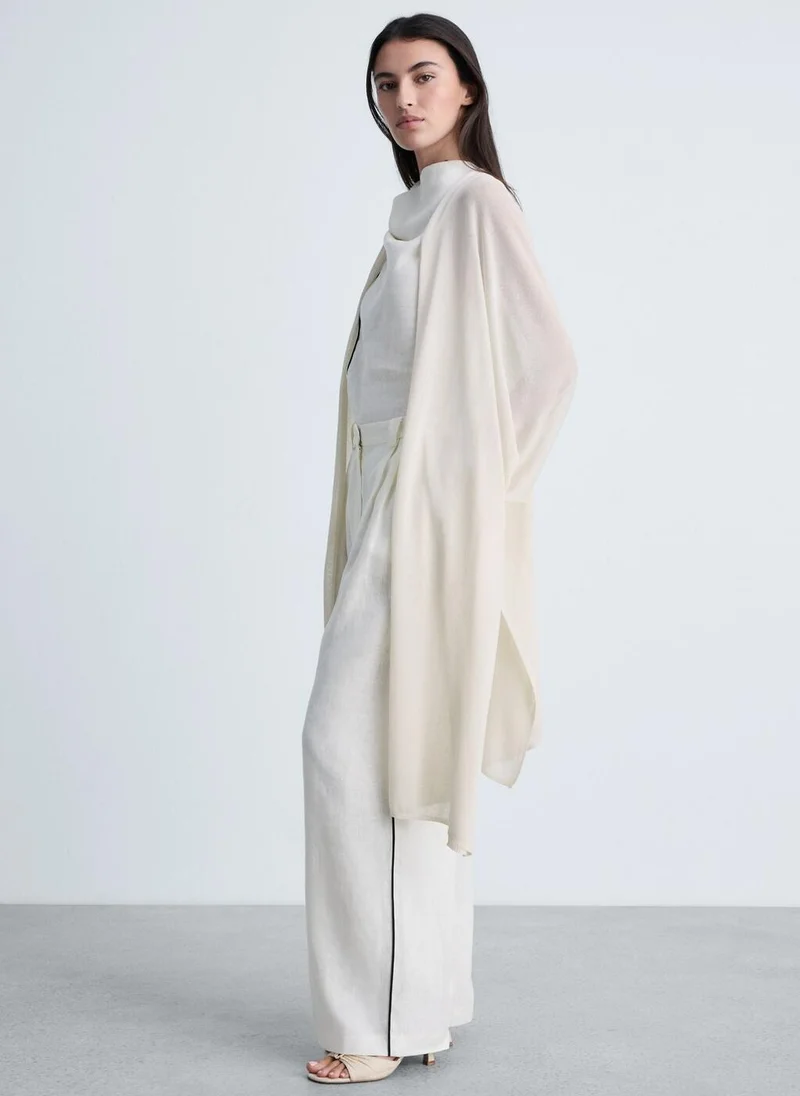 مانجو Casual Fine Knit Long Cardigan