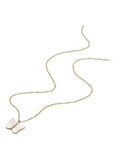FOSSIL Necklace for Women Radiant Wings White Mother of Pearl Butterfly Chain Necklace, Length: 406mm+60mm, Width: 13.2mm, Height: 11mm, JF04424710  - Image 3
