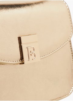 Flora Bella By Shoexpress Women's Metallic Crossbody Bag with Magnetic Closure and Chain Strap  - Image 4