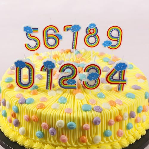Juzfun Birthday Candles for Kids Number 6 Candles Unicorn Cake Topper Decoration Sixth Year Wedding Anniversary Size - Height 5 CM x Width 3 CM - Image 5