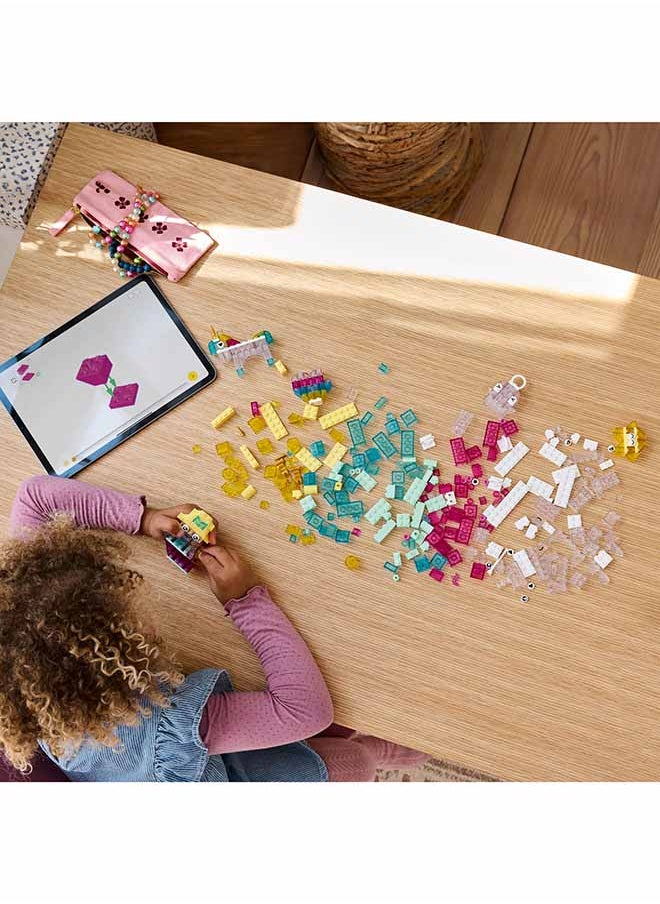 LEGO - Classic Magical Transparent Box - Colorful Building Bricks & Keyring Clips Set - Create Tiny Toy Unicorns, Dragons, Penguins & More Figures - Kids' Arts & Crafts Kit for 5+ Year Old Girls - 11040 (340 pieces) - Image 1