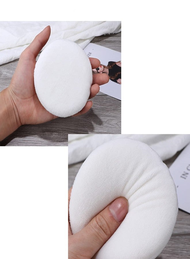 DELAYNOMORE77 Powder Puff 2 Pieces 4.1 Inch Soft Powder Makeup Puffs Pads Makeup with Ribbon Face Powder Puffs for Loose and Foundation (2PCS Extra Large Size 4.1 Inch) - Image 3