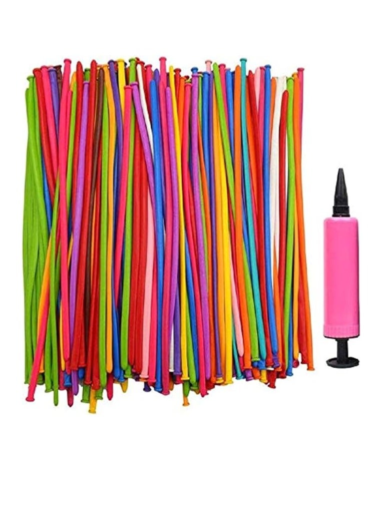 100 long balloon and blower (random color gift) - Image 1