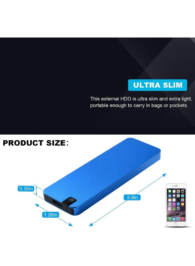 AROAQ 8TB Portable SSD External Hard Drives Solid State External Drives Computer Backup Drive USB 3.1 to Type C Support Data Storage Transfer for Windows XP PC Laptop and Mac  - Image 2