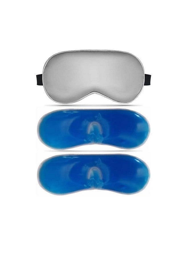 EcommerceHub Sleep Eye Masks For Women&Men,Cooling&Heated Eye Mask For Dry Eyes,Dark Circles,Puffy Eye,Dry Eyes&Eye Fatigue,2Pcs Gel Pack With Cover&Storage Bag,Eye Comfort.,Multicolour - Image 1
