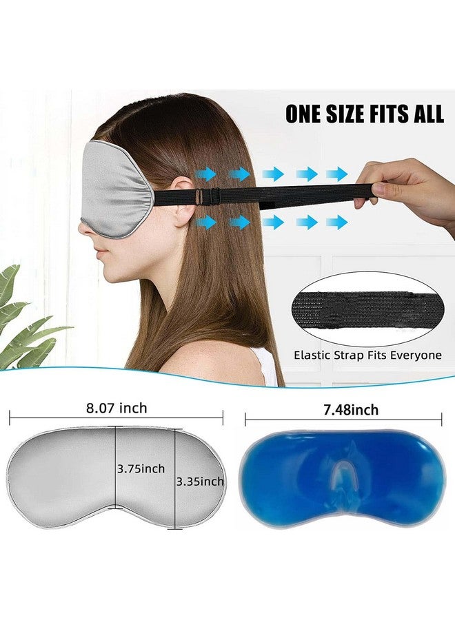 EcommerceHub Sleep Eye Masks For Women&Men,Cooling&Heated Eye Mask For Dry Eyes,Dark Circles,Puffy Eye,Dry Eyes&Eye Fatigue,2Pcs Gel Pack With Cover&Storage Bag,Eye Comfort.,Multicolour - Image 5