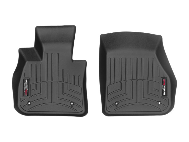 WeatherTech Custom Fit FloorLiners for BMW X1 28i, X2 28i, X2 M35i - 1st Row (448811), Black - Image 1