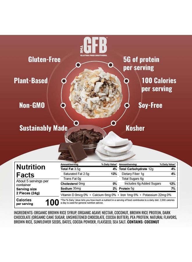 The GFB The Gluten Free Brothers Gluten Free Protein Bites Variety Pack Non Gmo Soy Free Vegan Snack Size Plant Based Protein Energy Balls 4 Oz (4 Count) - Image 4