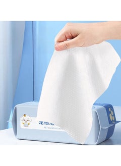 SKY-TOUCH Dog Wipes 80pcs, Large Pet Grooming Wipes for Dogs & Cats, for full body, eye wipes, ear wipes, Paws, & body Unscented (1 pack  - Image 1