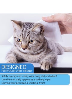 SKY-TOUCH Dog Wipes 80pcs, Large Pet Grooming Wipes for Dogs & Cats, for full body, eye wipes, ear wipes, Paws, & body Unscented (1 pack  - Image 5