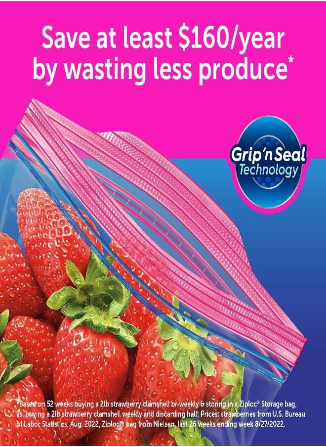 Ziploc Ziploc Gallon Food Storage Bags, Stay Open Design with Stand-Up Bottom, Easy to Fill, 19 Count  - Image 3