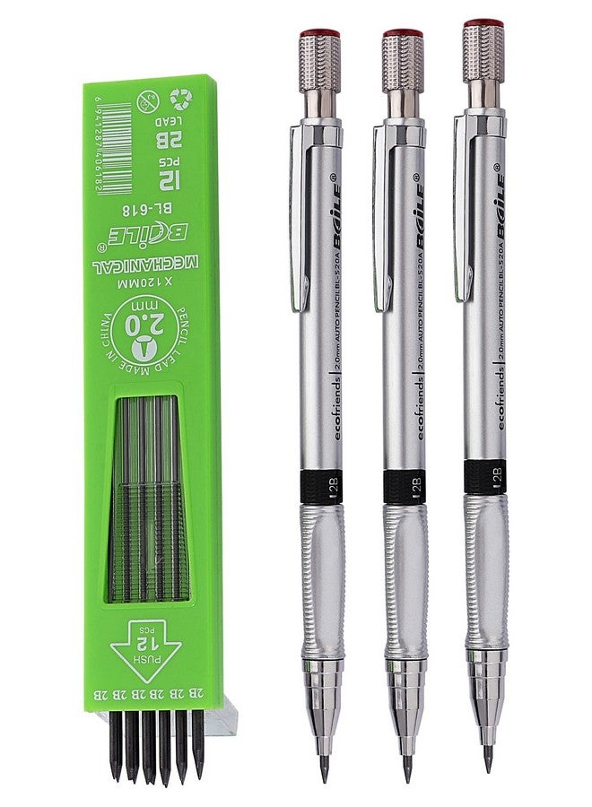 worison Set of 3 Mechanical Lead Pencil and 12 Black Leads - Image 1