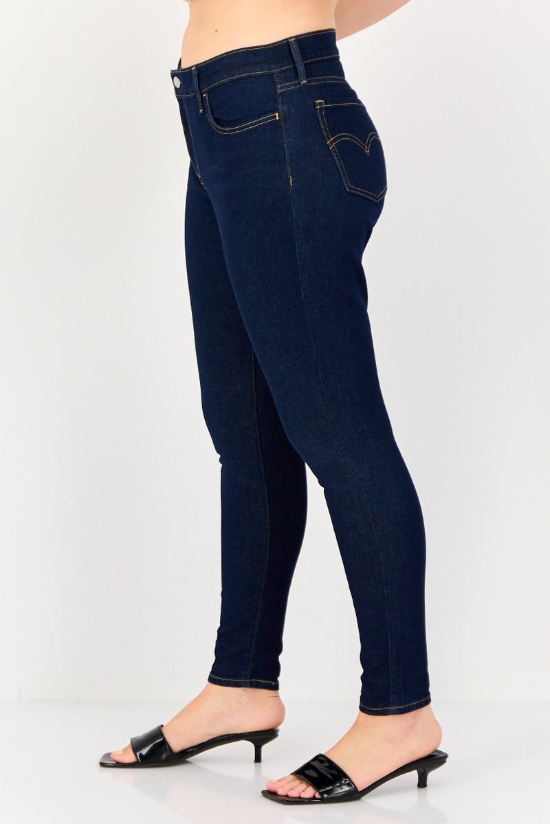 Levi's جينز دنيم ضيق للنساء، غسول، أزرق داكن - Image 2