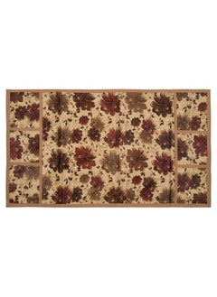 Kuber Industries Kuber Industries Flower Print PVC Fridge Top Cover with 6 Utility Side Pockets (Beige)  - Image 2