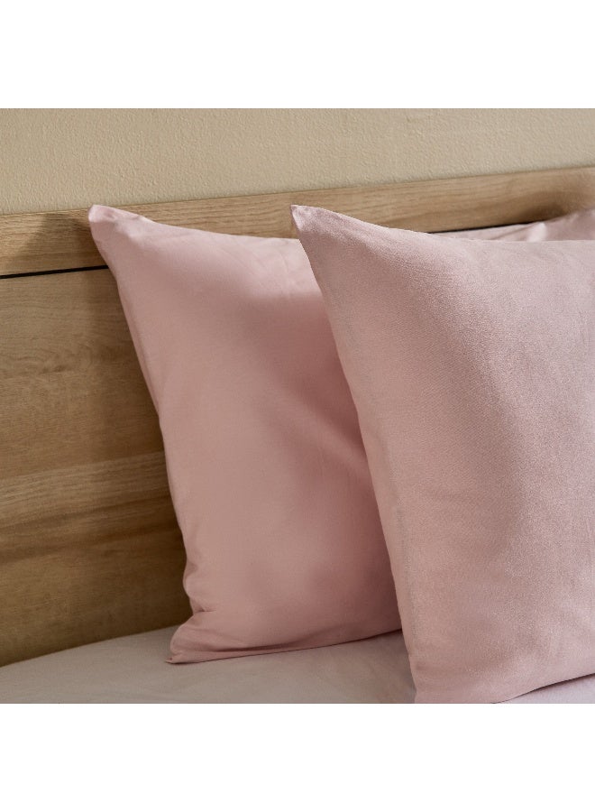 Home Box Essential Pink Cotton Pillow Cover Set for Home - Image 3
