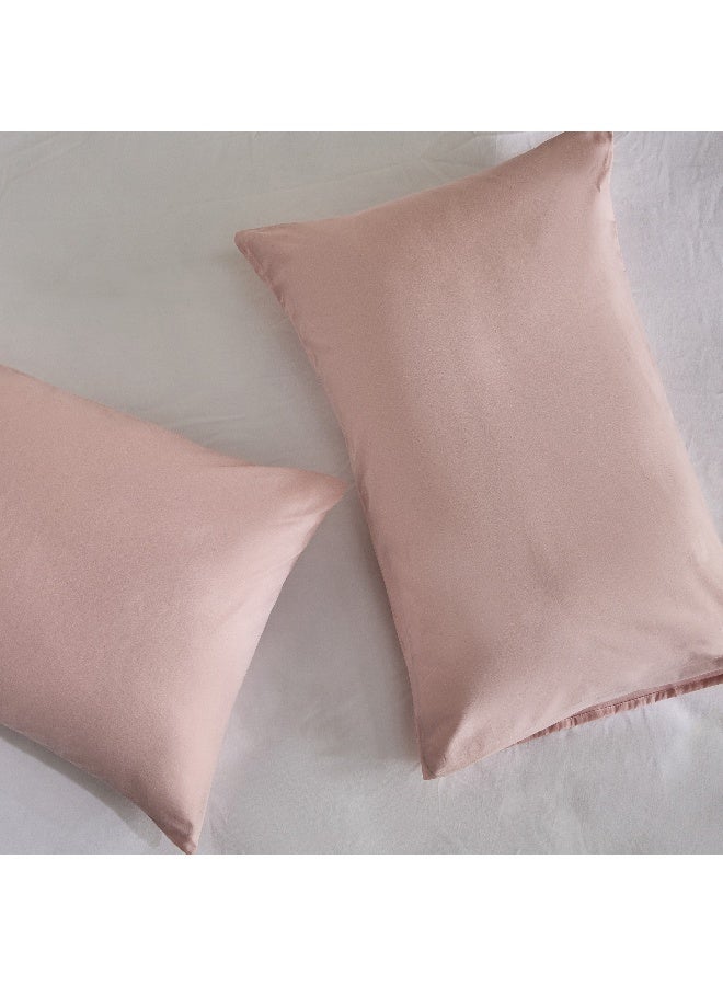 Home Box Essential Pink Cotton Pillow Cover Set for Home - Image 4