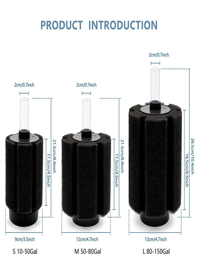 DVHEY 100-120 Gal Large Aquarium Sponge Filter with Air Stone and Ceramic Media,2 Pack Quiet Fish Tank Filters fit Breeding Fry Betta Shrimp Fish Tank - Image 2