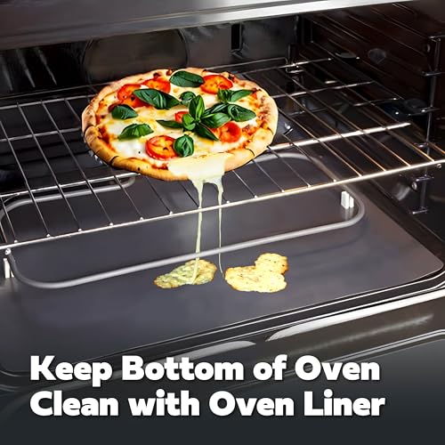 Cooks Innovations Non-Stick Oven Protector Mat - 2 Heavy Duty Nonstick Oven Rack Liners to Protect Convection, Electric, Gas, & Microwave Ovens - BPA & PFOA Free Heat Resistant Baking Mat - Image 2