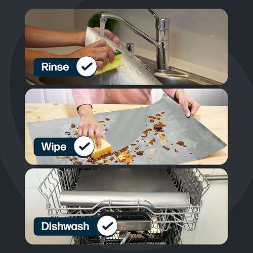 Cooks Innovations Non-Stick Oven Protector Mat - 2 Heavy Duty Nonstick Oven Rack Liners to Protect Convection, Electric, Gas, & Microwave Ovens - BPA & PFOA Free Heat Resistant Baking Mat - Image 5