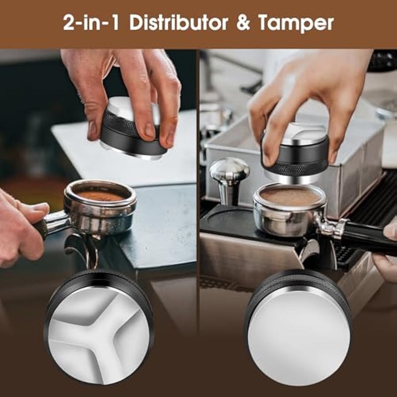 54mm Espresso Accessories Kit, Coffee Distributor and Tamper Leveler, WDT Tool and Dosing Funnel Set Fits Breville 54 mm Espresso Machines and Portafilters - Image 2