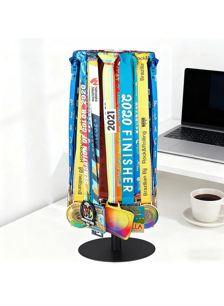 general Rotatable Medal Rack Multi-Purpose Height-Adjustable Medal and Ribbon Storage Rack Art Display Stand - Image 2