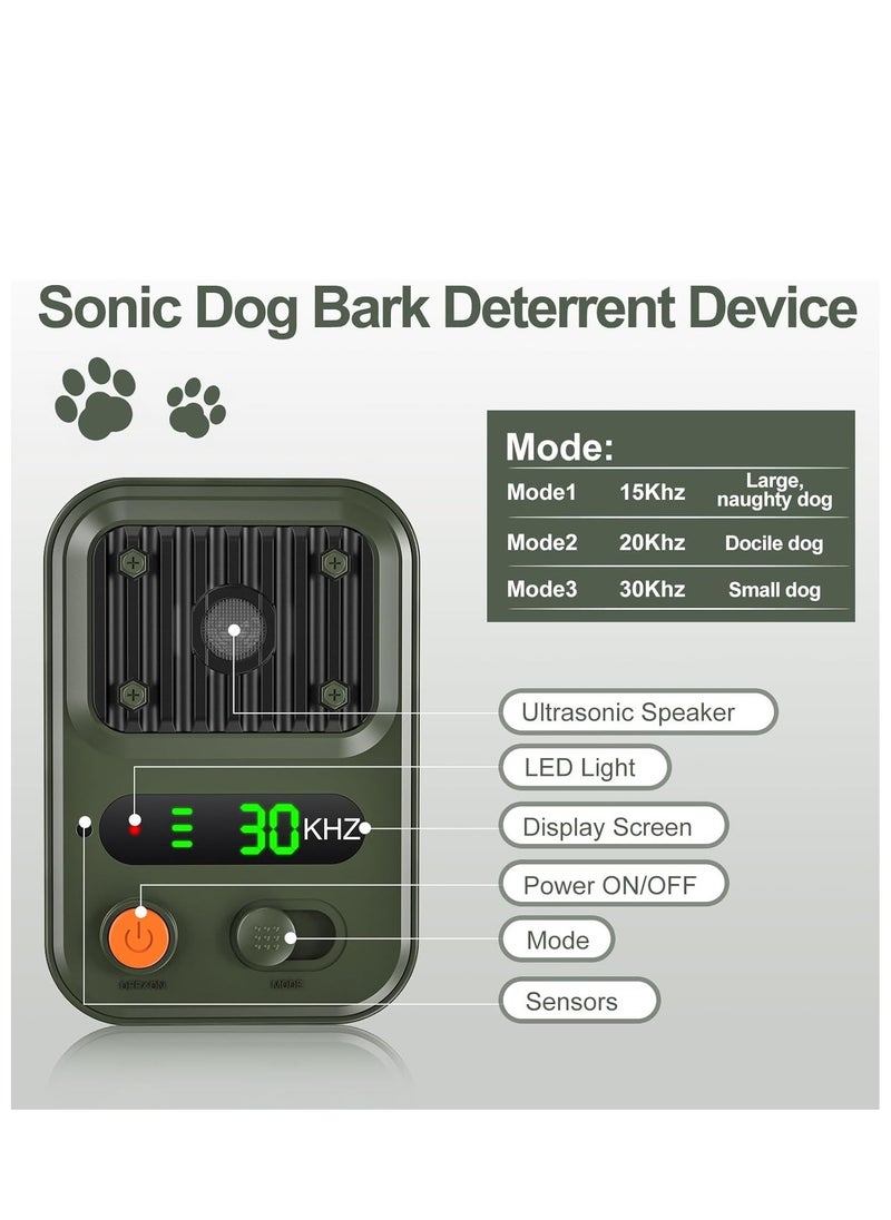 Furtey - Outdoor Dog Bark Control, Anti-Barking Device, 3-Stage Automatic Dog Bark Deterrent, Rechargeable Dog Silencer Sonic Bark Deterrent, Bark Box Bark Control Device Indoor/Outdoor Safe for Dogs and People - Image 1