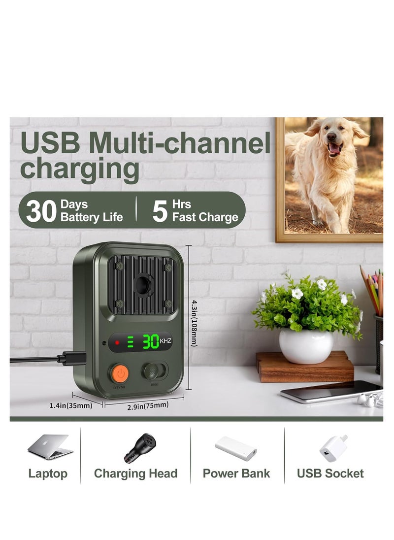 Furtey - Outdoor Dog Bark Control, Anti-Barking Device, 3-Stage Automatic Dog Bark Deterrent, Rechargeable Dog Silencer Sonic Bark Deterrent, Bark Box Bark Control Device Indoor/Outdoor Safe for Dogs and People - Image 1