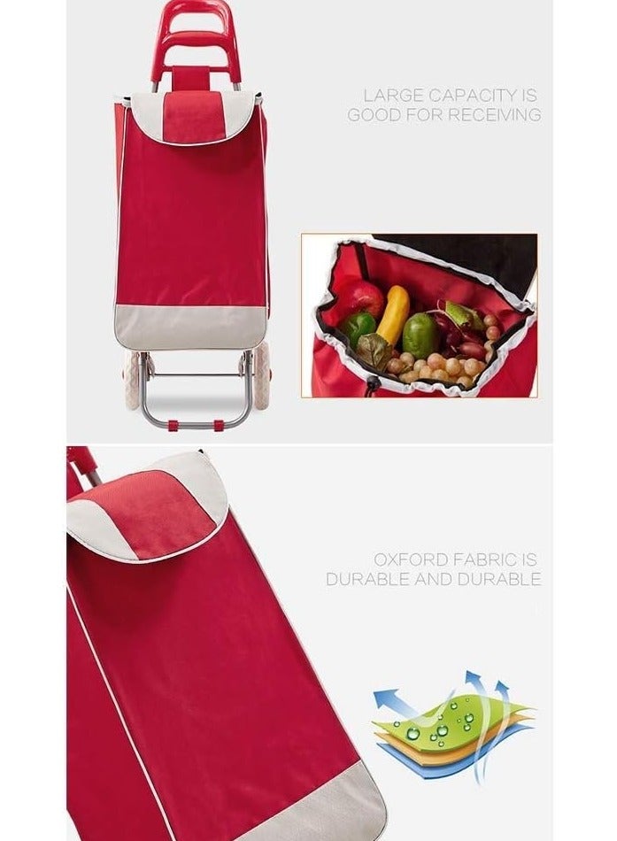 سي او أرماء عربة تسوق منزلية محمولة وقابلة للطي سعة 45 لتر - Image 2