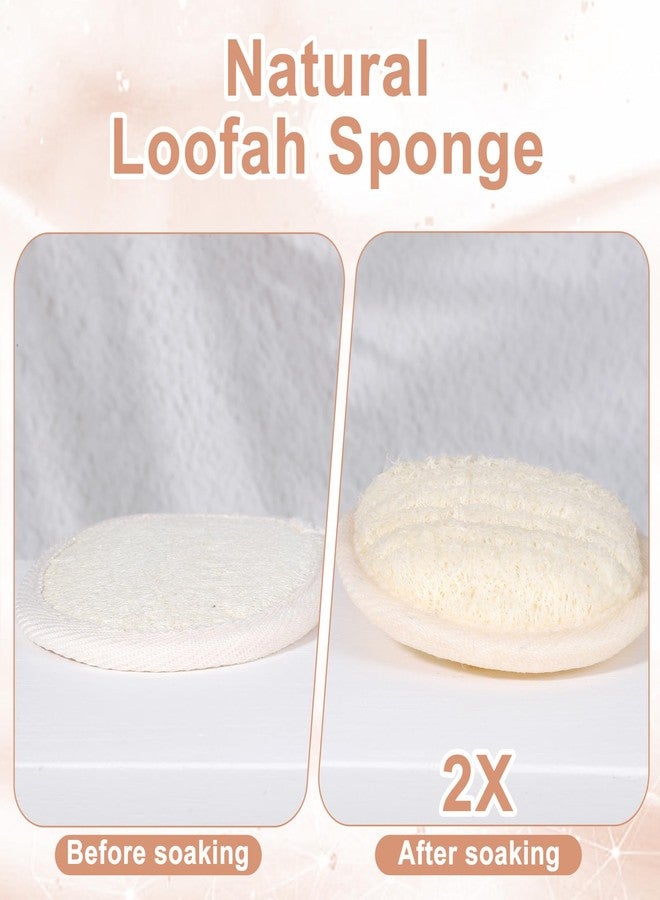 Ajcotahm 4 Pcs Natural Loofah Sponge, Luffa Exfoliating Body Scrubber for Women Men Bath Loofah for Body and Face Made with Shower Luffa Sponge - Image 3