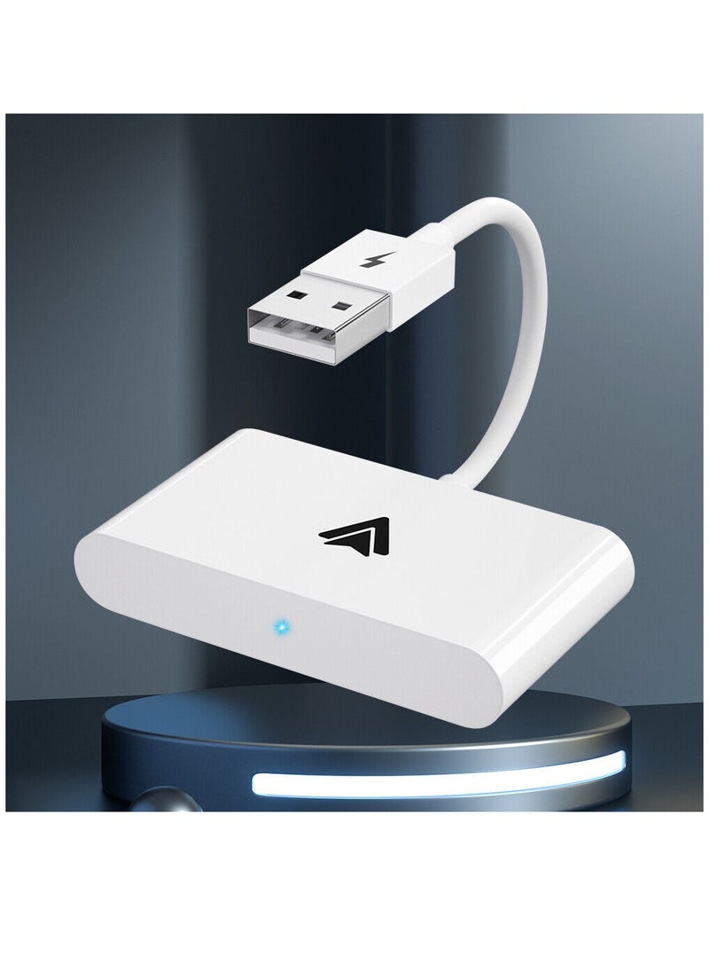 Generic - Wireless CarPlay Android Auto Adapter, CarPlay Dongle for OEM Wired CarPlay Cars, Convert Wired to Wireless CarPlay, Support Online Update Plug & Play Easy Use Fit for Cars (White) - Image 1