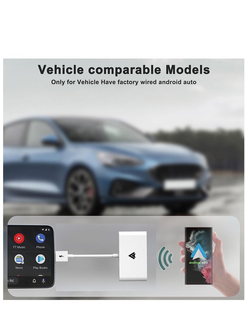 Generic - Wireless CarPlay Android Auto Adapter, CarPlay Dongle for OEM Wired CarPlay Cars, Convert Wired to Wireless CarPlay, Support Online Update Plug & Play Easy Use Fit for Cars (White) - Image 1