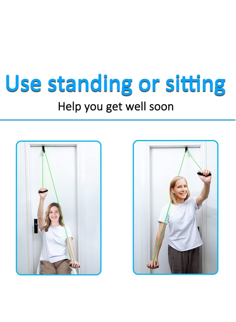 KASTWAVE Shoulder Pulley Over Door Rehab Exerciser, Exercise Pulley for Physical Therapy, lleviate Shoulder Pain, Facilitate Recovery from Surgery for Frozen Shoulder Physical Therapy,Green - Image 4
