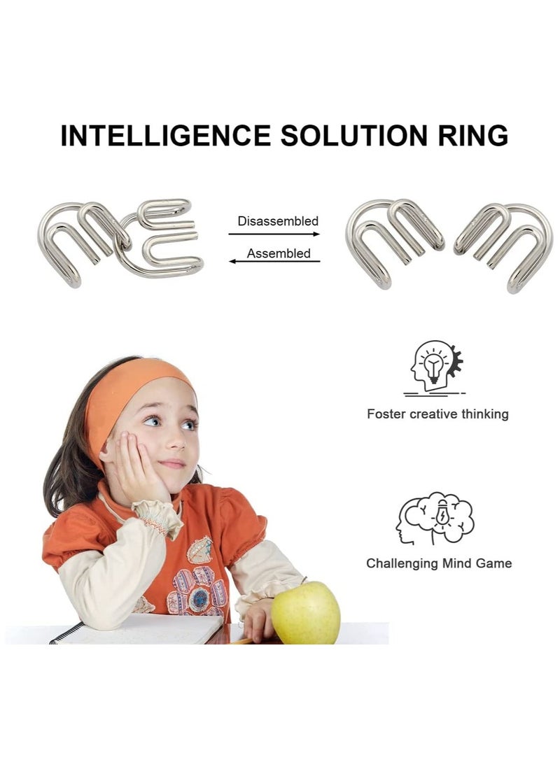 Mr. Penda - 16 Piece Metal Wire 3D Puzzle Set, Brain Teasers Jigsaw Puzzles Educational Intelligence Toys Children Game - Image 1