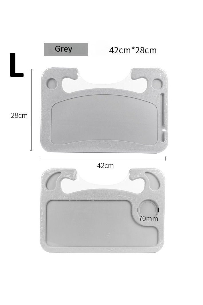 Grey Foldable Car Steering Wheel Tray - For Laptop & Meals (Use When Parked Only) - Image 1