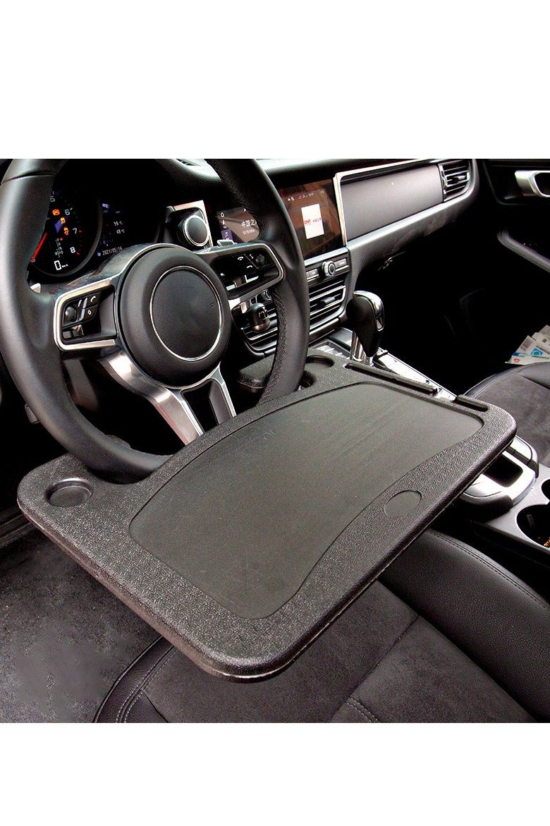 Grey Foldable Car Steering Wheel Tray - For Laptop & Meals (Use When Parked Only) - Image 3