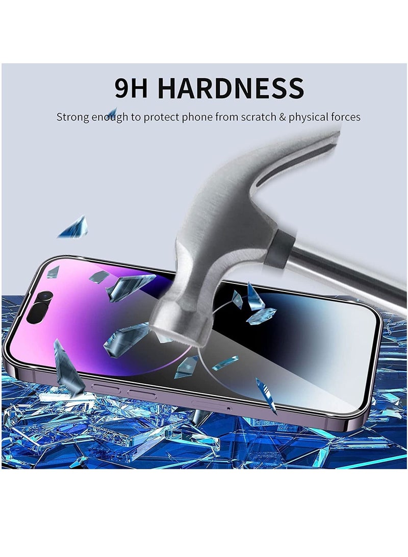 BORTONY Tempered Glass Full Coverage Designed for iPhone 14/14 Pro/13/13 Pro Screen Protector [9H Military Shatterproof Protection] Easy Install Bubble Free Protective Film Case-friendly 6.1'' - Image 3