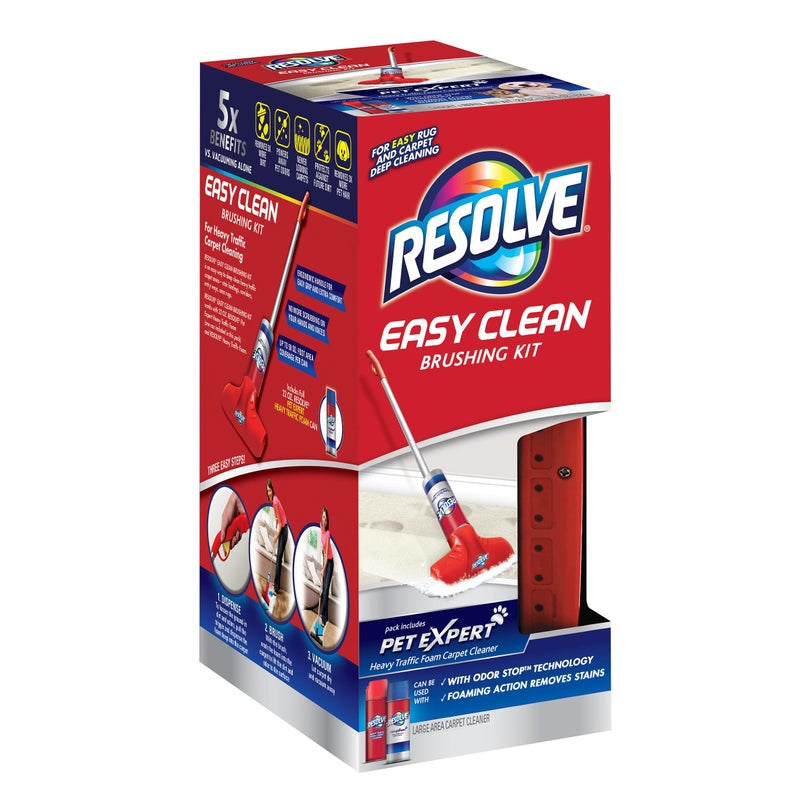 Resolve Pet Expert Easy Clean Carpet Foam Spray Refill, 2 Piece Set, Stain and Odor Remover Solution - Image 1