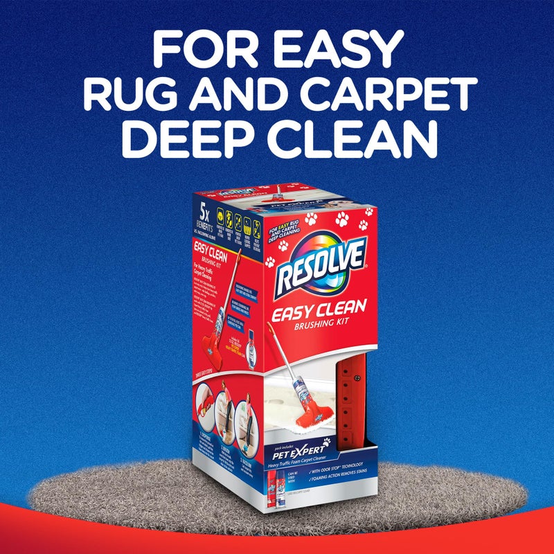 Resolve Pet Expert Easy Clean Carpet Foam Spray Refill, 2 Piece Set, Stain and Odor Remover Solution - Image 2