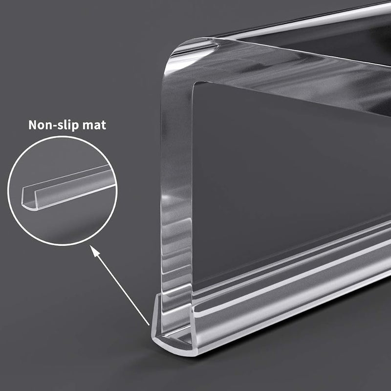 NIUBEE [Upgraded] NIUBEE Premium Clear Computer Monitor Stand, Acrylic Monitor Stand for Desk, Stand with Acrylic Pen Holder, Great for Laptop/Desktop Computer/Printer TV Screen Office/Home/School. - Image 5