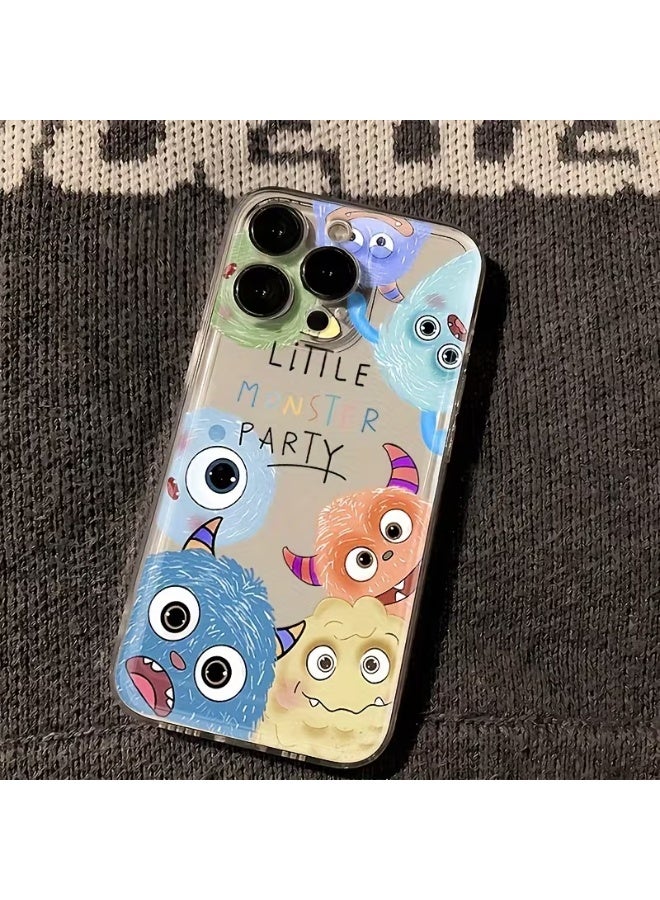 Temu Cute cartoon pattern phone case, shockproof and scratch-resistant, full protection for phone and camera, compatible with iPhone 13 Pro Max - Image 1