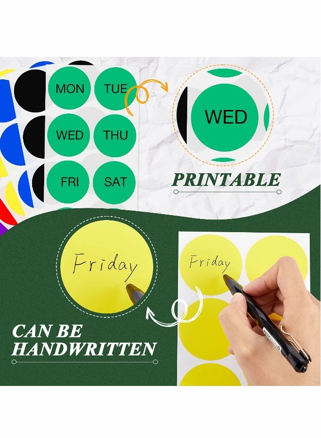 2 Inch Round Color Coding Sticker 10 Assorted Colors Circle Dot Labels Self-Adhesive Colored Stickers Solid Color Round Sticker for Coloring, Marking, Organizing,1200Pcs - Image 3