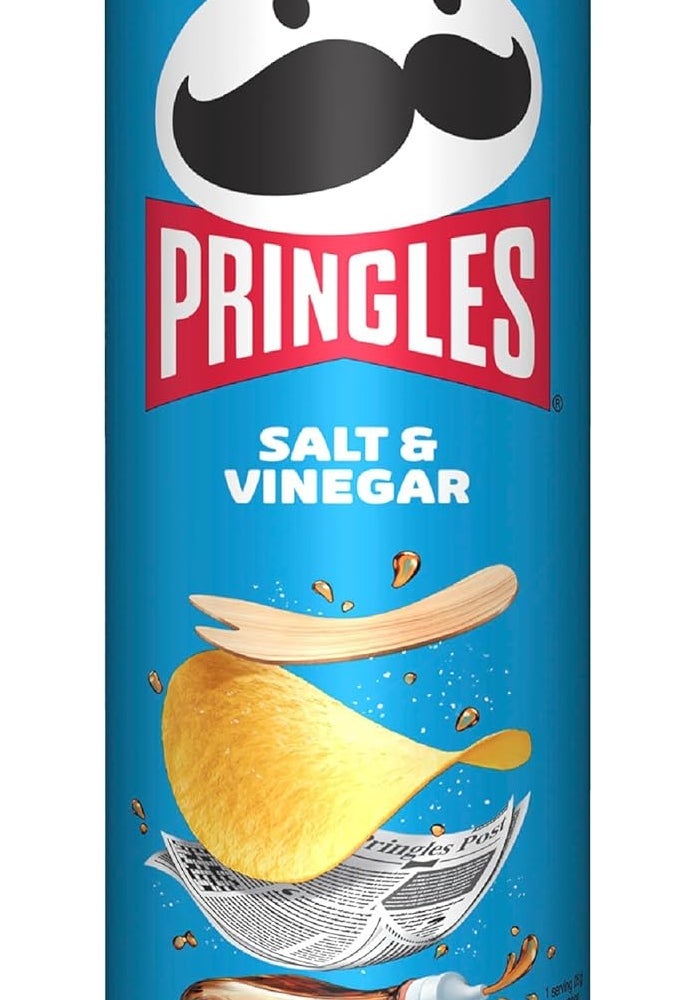Pringles رقائق البطاطس بنكهة الملح والخل من برينجلز - 165 جرام - Image 1