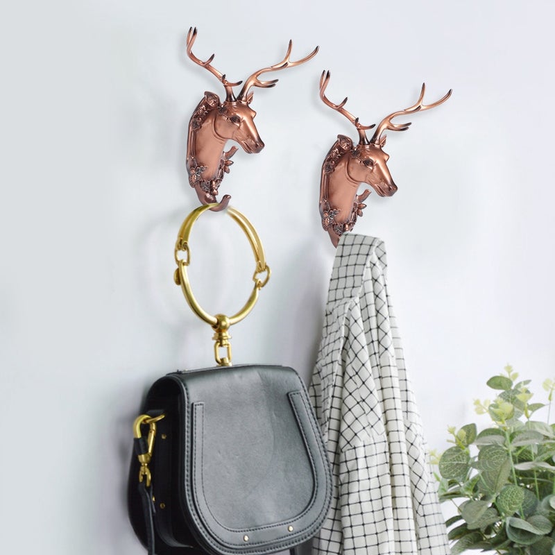 Resin Animal Shape Bathroom Wall Towel Hanging Hook Coat Hat Keys HangerAntique Copper - Image 2
